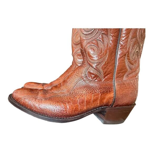 Dan Post Ostrich Leg Western Cowboy Boot Style 6636 Men size 9 D - Picture 3 of 9